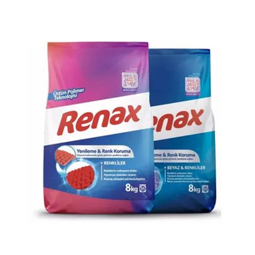 Renax Toz Deterjan Renkli Beyaz 8 Kg