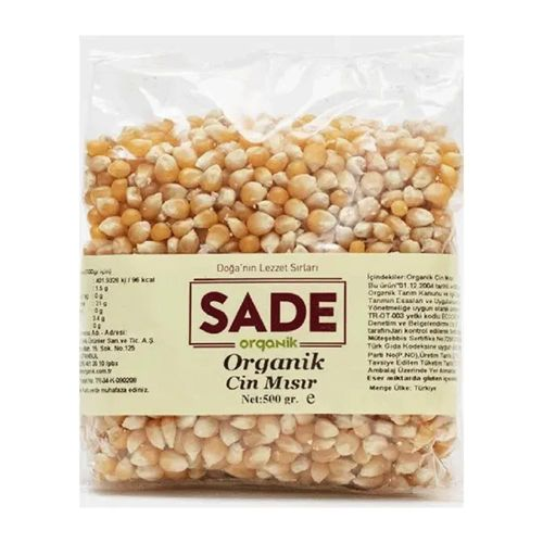 Sade Organik Cin Mısırı 500 Gr