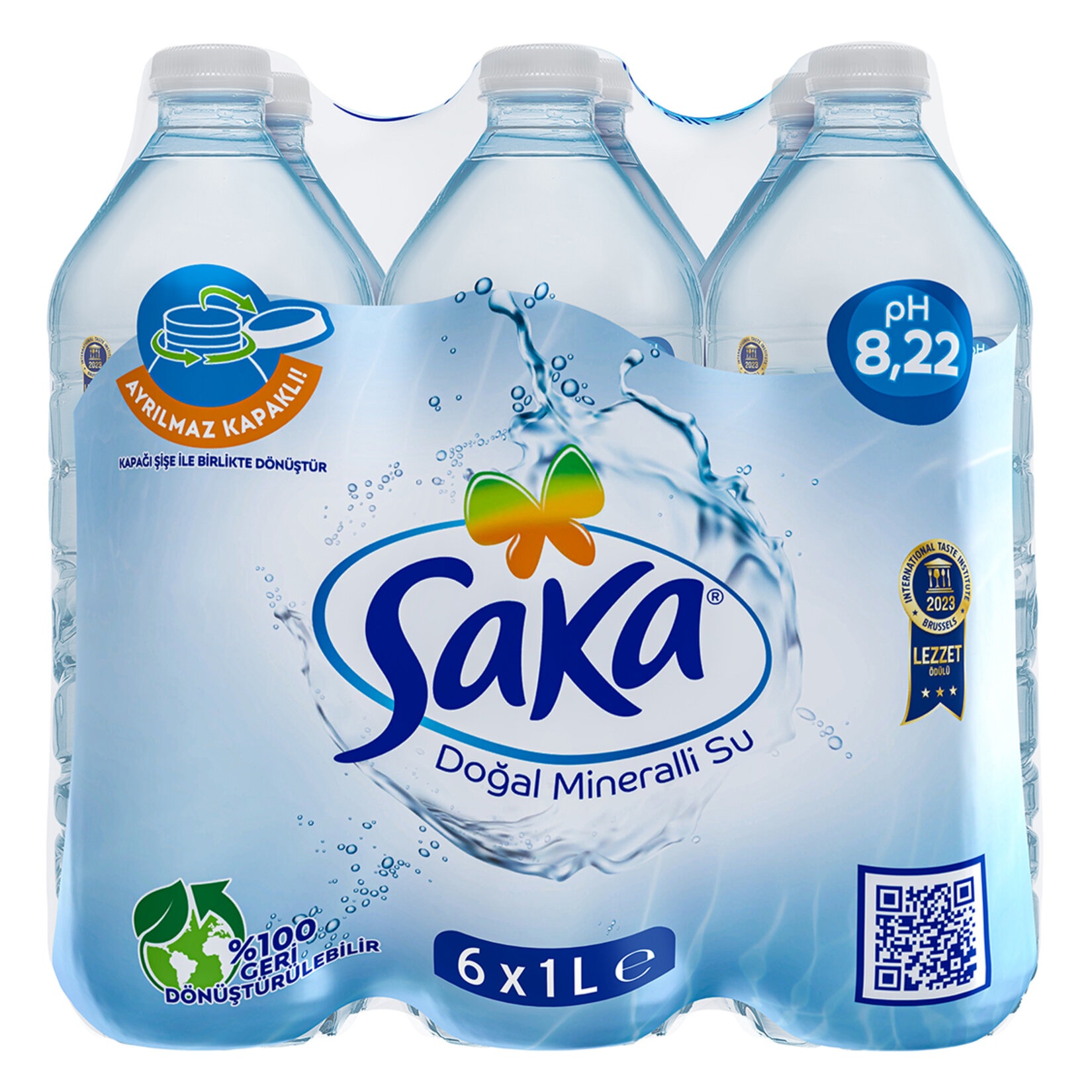 Saka Doğal Mineralli Su 6x1 Lt