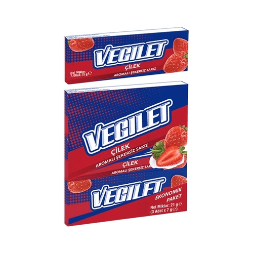 Sakız Şek.damla-nane-çilek 3*7 G Vegılet
