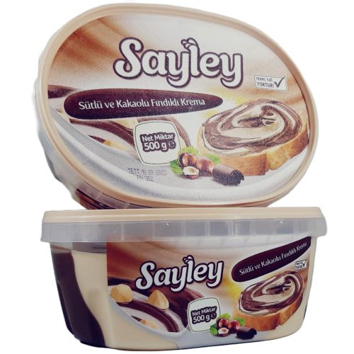 Sayley Duo Fındık Süt ve Kakao Krema 500 Gr