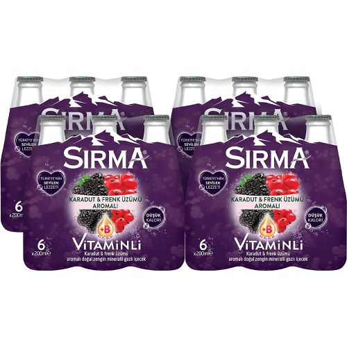 Sırma Karadut Frenk Üzümü Maden Suyu 6x200 Ml