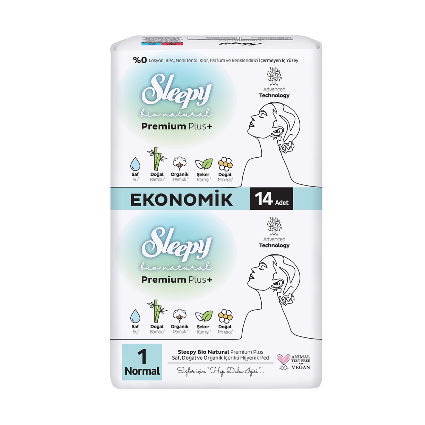 Sleepy Bio Premium Eco Normal Hijyenik Ped 14 Adet