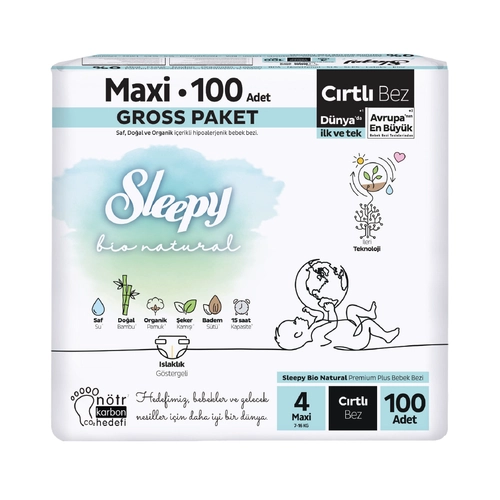 Sleepy Çocuk Bezi Bionatural Maxi 100 Adet