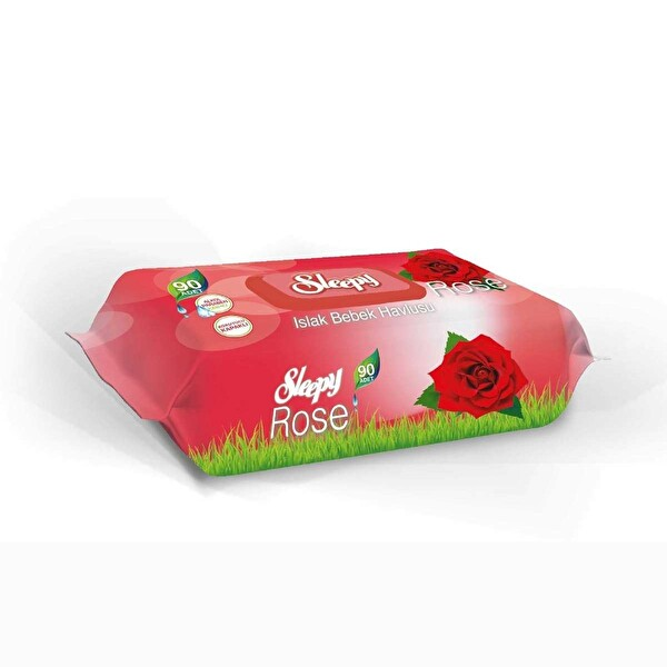 Sleepy Islak Havlu Gül 90 Adet