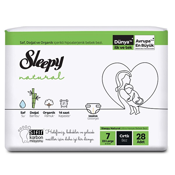 Sleepy Natural 2li Jumbo XXL 7 Numara 28 Adet
