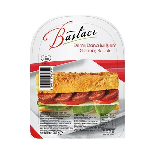 Baştacı Sucuk Dana Dilimli Isıl İşlem 250 Gr