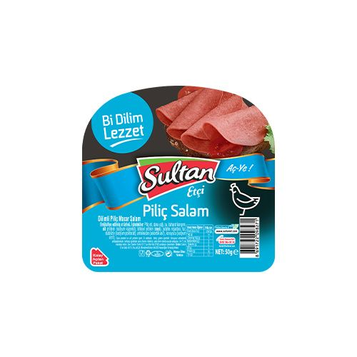 Sultan Dilimli Piliç Salam 50 Gr
