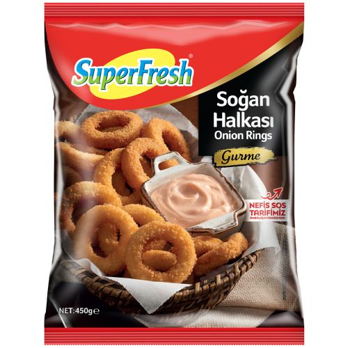 Superfresh Dondurulmuş Soğan Halkası 450 Gr