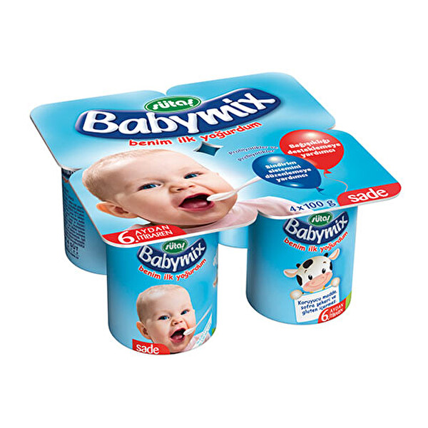 Sütaş Babymix Sade Yoğurt 4x100 Gr