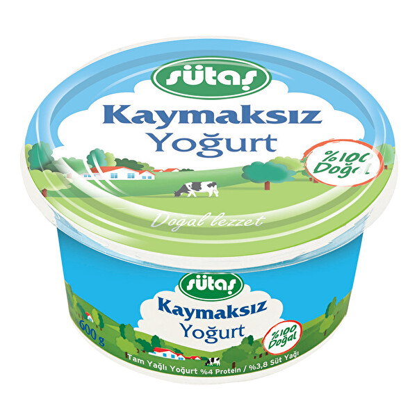 Sütaş Kaymaksız Yoğurt 600 Gr