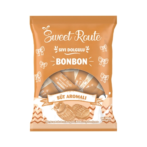 Sweet Route Sert Şeker Sütlü Dolgulu 500 Gr