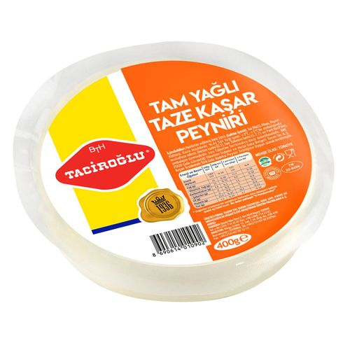 Taciroğlu Tam Yağlı Taze Kaşar Peyniri 400g