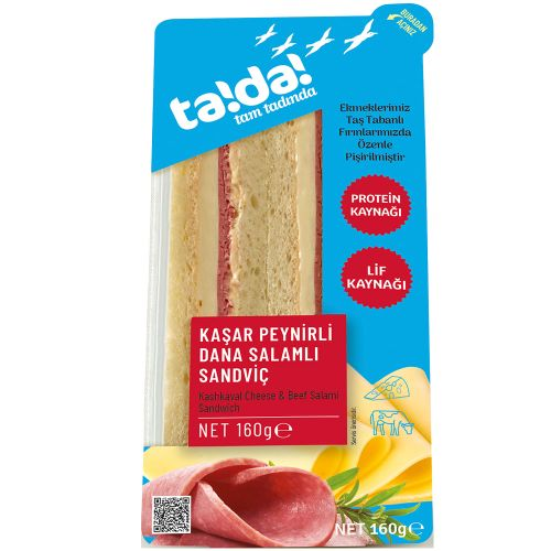Tada Kaşar Salamlı Peynirli Sandviç 130 Gr