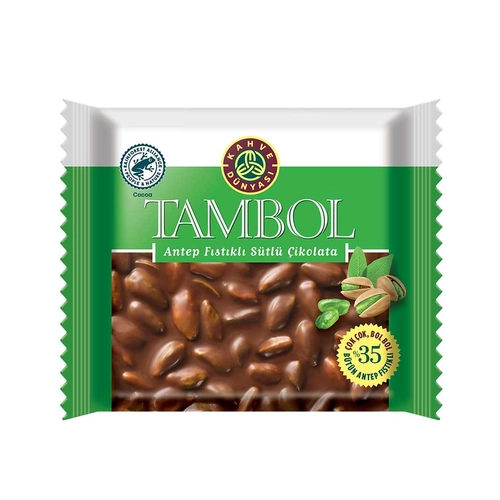 Tambol Çikolata Sütlü Fıstıklı 77 Gr