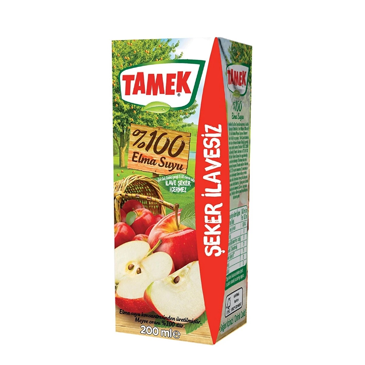 Tamek %100 Elma Suyu 200 Ml