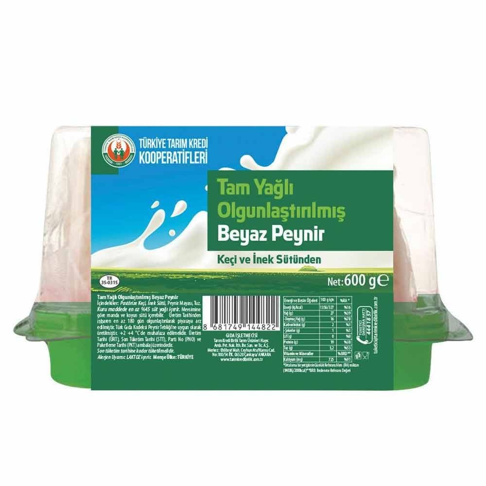 Tarım Kredi Olgunlaştırılmış Keçi İnek Beyaz Peynir 600 Gr