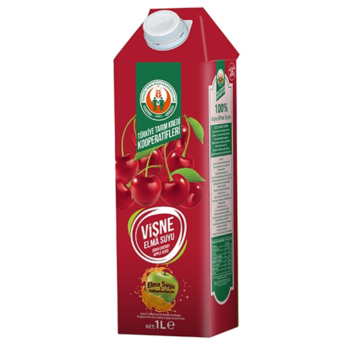 Tarım Kredi %100 Vişne Elma Suyu 1 Lt