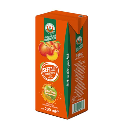 Tk %100 Şeftali Elma Suyu 200 Ml