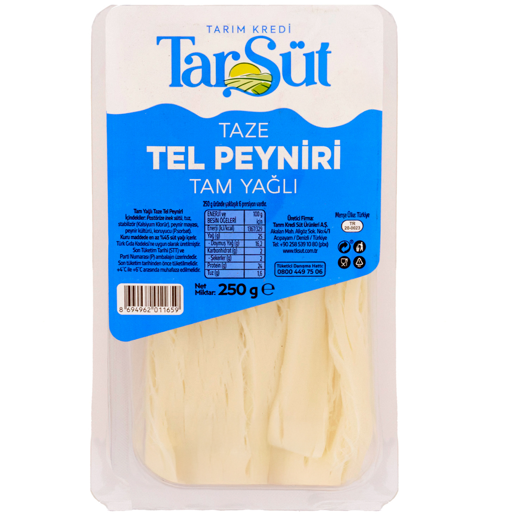 Tarsüt Tel Peynir 250 Gr
