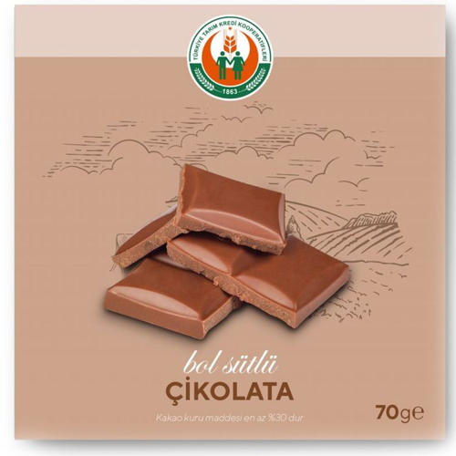 Tk Kare Çikolata Sütlü 70 G