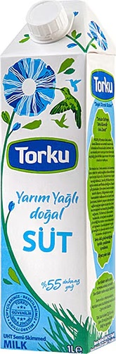 Torku Yarım Yağlı Süt 1 Lt