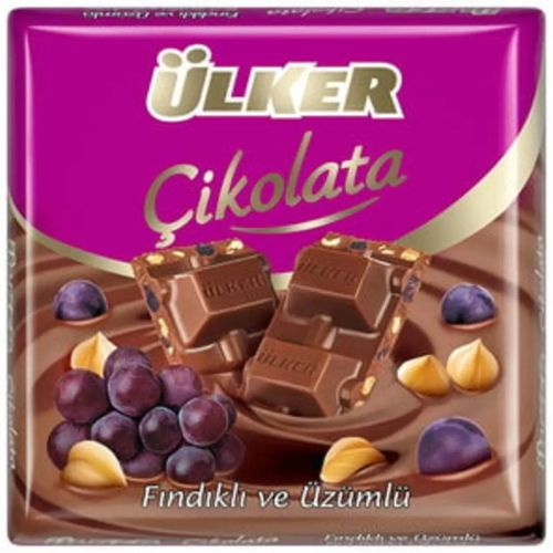 Ülker Fındıklı Üzümlü Sütlü Çikolata 60 Gr
