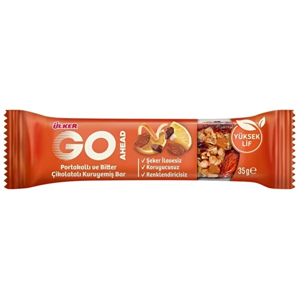 Ülker Go Ahead Portakallı Üzümlü Kuruyemiş Bar 35 Gr