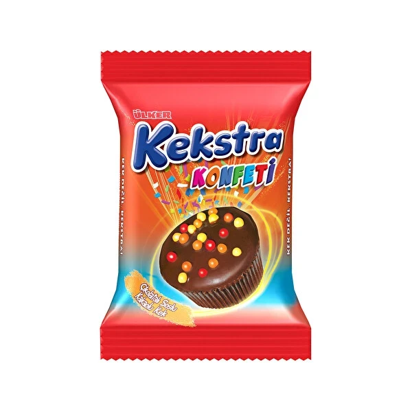 Ülker Kek Kakaolu Konfeti Muffin Kekstra 38 Gr