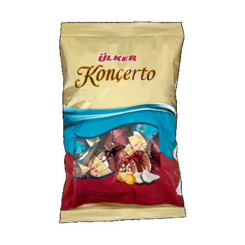 Ülker Konçerto Fındık Hindistan Cevizli Sütlü Çikolata 500 Gr