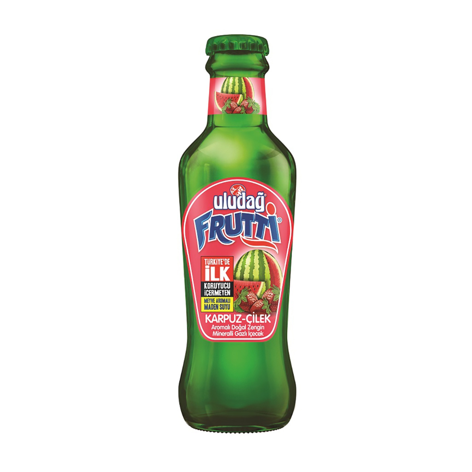 Uludağ Frutti Karpuz Çilek Aromalı Mineralli Gazlı İçecek 200 Ml