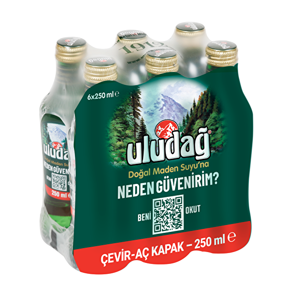 Uludağ Maden Suyu 6*250 Ml Vidalı Kapak