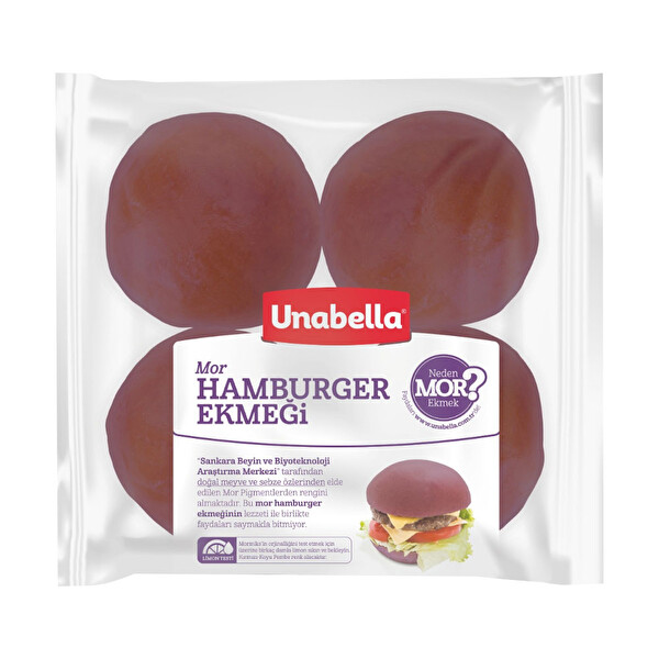 Unabella Gurme Hamburger Ekmeği 4 Adet 360 Gr