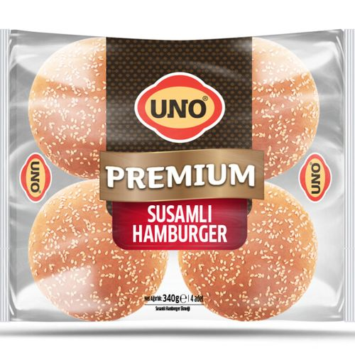 Uno Premium Susamlı Büyük Hamburger 4lu