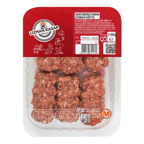 Uzman Kasap Dağ Kekikli Dana Çoban Köfte 400 Gr