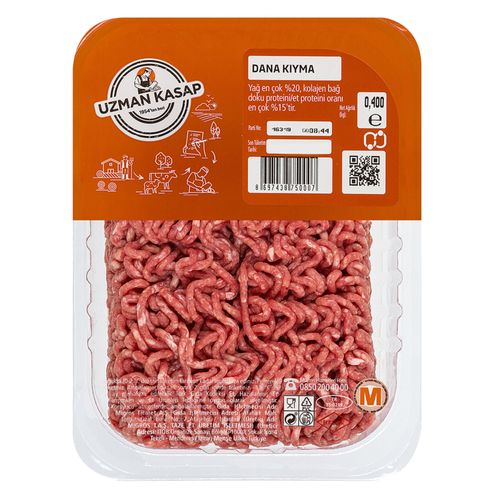 Uzman Kasap Dana Kıyma 400 Gr