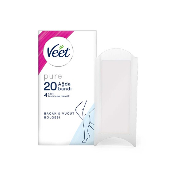 Veet Pure Ağda Bandı Bacak & Vücut 20 Adet