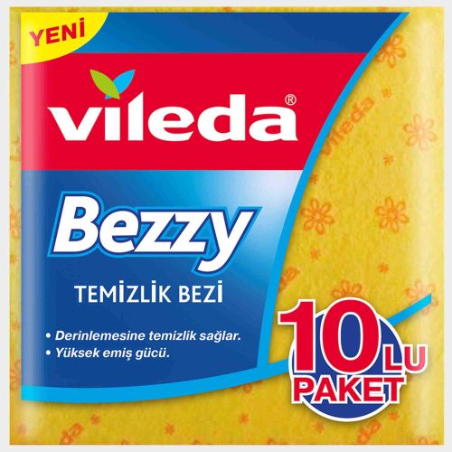 Vileda Bezzy Sarı Temizlik Bezi 10 Adet