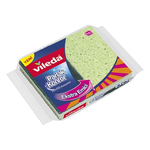 Vileda Parlak 2li Konfor Sünger Oluklu Adet