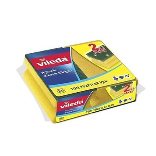 Vileda Yeşil Sünger Düz 2 Adet