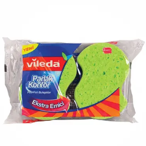 Vileda Yeşil Sünger Oluklu 2li