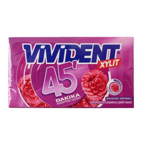 Vivident 45 Dakika Cüzdan Ahududu Aromalı Sakız 26 Gr