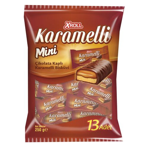 Xroll Bar Çikolata Karamelli Poşet 250 GR