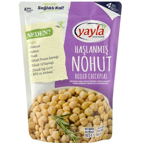 Yayla Haşlanmış Nohut 700 Gr