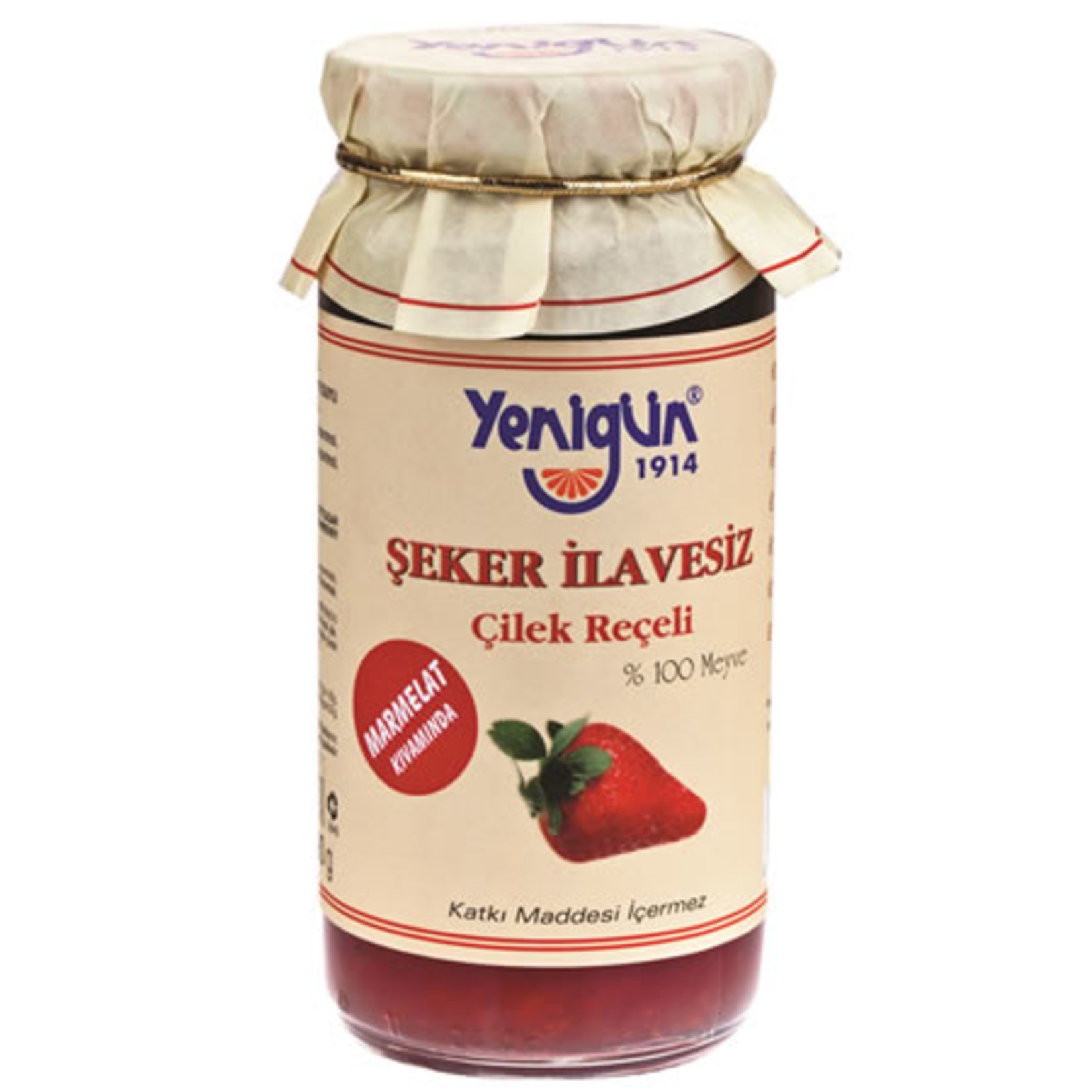 Yenigün Şeker İlavesiz Çilek Reçeli 290 Gr