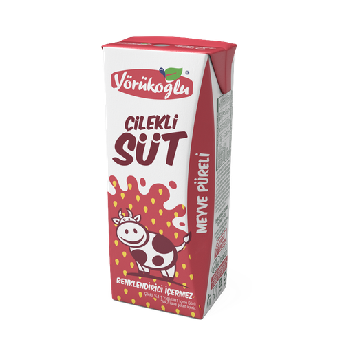 Yörükoğlu Çilekli Süt 180 Ml
