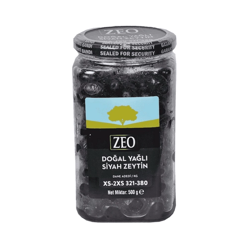 Zeo Zeytin Siyah Salamura XS 2 x 500 Gr