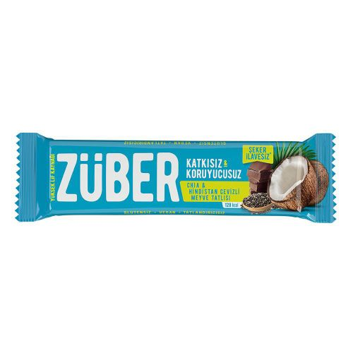 Züber Chia Ve Hindistan Cevizli Meyve Bar 40 Gr