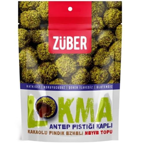 Züber Lokma Antep Fıstığı Kaplı Meyve Topu 96 Gr